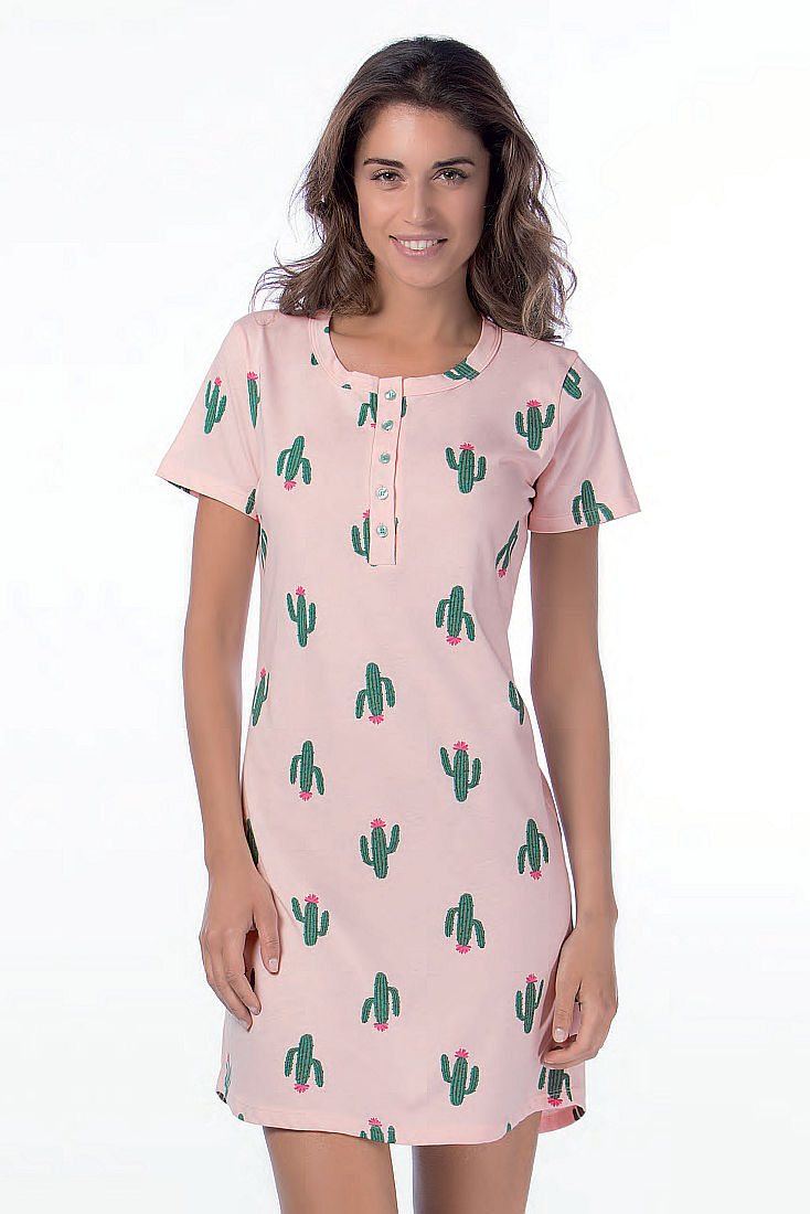 POMPEA DESERTO - ΓΥΝΑΙΚΕΙΑ ΒΑΜΒΑΚΕΡΟ ΝΥΧΤΙΚΟ ΜΕ  ΚΟΝΤΟ ΜΑΝΙΚΙ