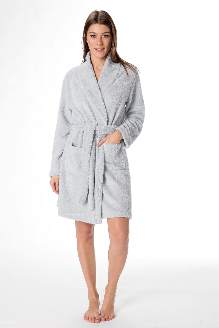 VESTAGLIA AMALIA - ΓΥΝΑΙΚΕΙΑ ΡΟΜΠΑ FLEECE ΜΕ ΜΑΚΡΥ ΜΑΝΙΚΙ