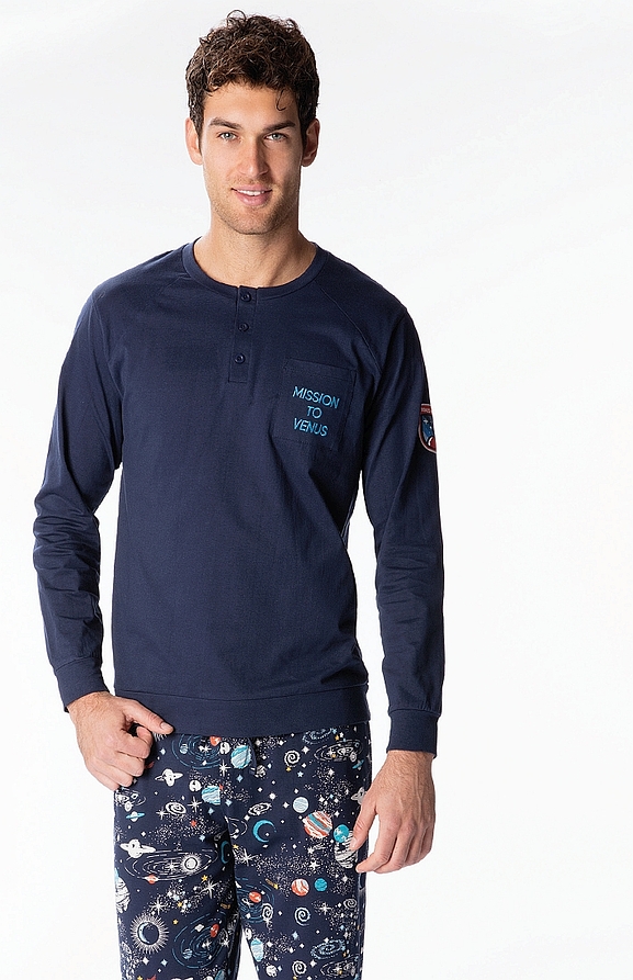 CONRAD- MEN FASHION LONG PYJAMAS WITH MOTIF