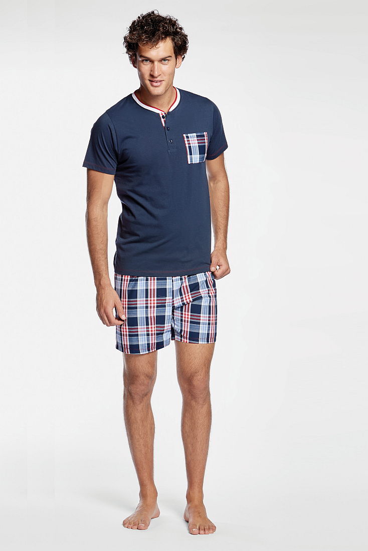 PJ LODOVICO ΑΝΔΡΙΚΗ ΒΑΜΒ. ΠΥΤΖΑΜΑ ΜΕ ΚΟΝΤΟ ΜΑΝΙΚΙ ΛΑΙΜΟΚ. ΜΕ ΚΟΥΜΠΑΚΙΑ & ΣΟΡΤΣ ΜΕ ΚΑΡΟ/ΡΙΓΕ ΣΧΕΔΙΟ