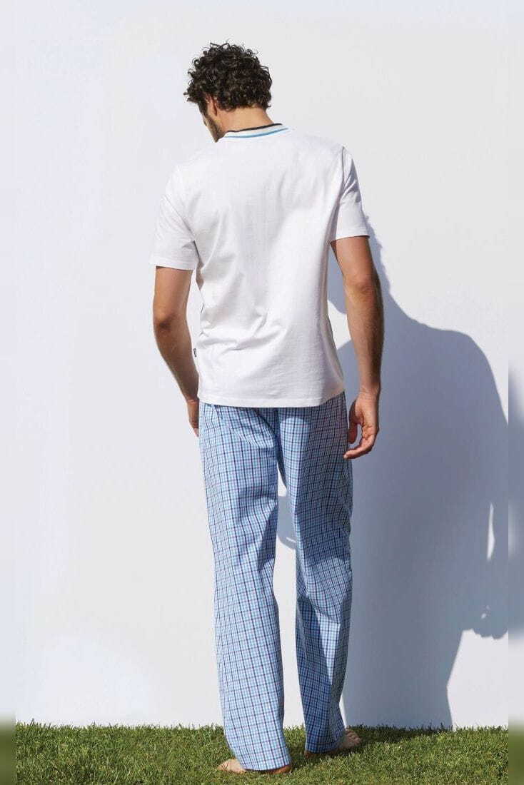 PJ EUCALIPTO ΑΝΔΡΙΚΗ ΒΑΜΒΑΚΕΡΗ ΜΑΚΡΙΑ ΠΙΤΖΑΜΑ ΜΕ ΣΤΑΘΕΡΟ ΠΑΝΙ ΚΑΡΟ ΠΑΝΤΕΛΟΝΙ ΑΝΟΙΧΤΟ ΜΠΑΤΖΑΚΙ V ΛΑΙΜΟ ΜΕ ΤΣΕΠΗ ΚΟΝΤΟ ΜΑΝΙΚΙ