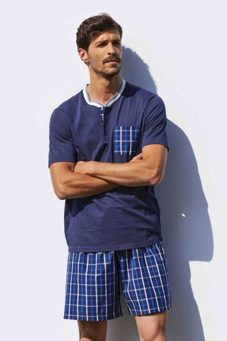 PJ TIMO ΑΝΔΡΙΚΗ ΒΑΜΒΑΚΕΡΗ ΚΟΝΤΗ ΠΙΤΖΑΜΑ ΜΕ ΣΤΑΘΕΡΟ ΠΑΝΙ ΚΑΡΟ ΒΕΡΜΟΥΔΑ ΠΑΤΙΛΕΤΑ ΜΕ ΤΣΕΠΗ ΚΟΝΤΟ ΜΑΝΙΚΙ