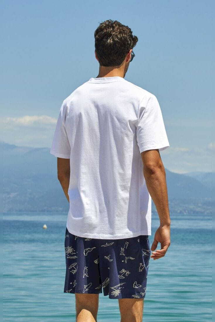 PJ MARITTIMO ΑΝΔΡΙΚΗ ΒΑΜΒΑΚΕΡΗ ΚΟΝΤΗ ΠΙΤΖΑΜΑ ΒΕΡΜΟΥΔΑ ΜΕ ΤΥΠΩΜΑ "ALOHA" ΚΛΕΙΣΤΟΣ ΛΑΙΜΟΣ ΚΟΝΤΟ ΜΑΝΙΚΙ