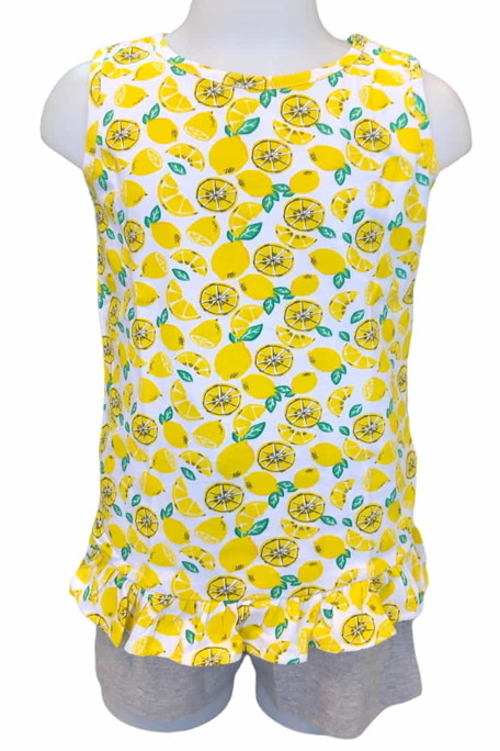 PJ JOGIOBA ΚΟΡΙΤΣΙΣΤΙΚΗ ΒΑΜΒΑΚΕΡΗ ΚΟΝΤΗ ΠΙΤΖΑΜΑ ΜΕ ΤΥΠΩΜΑ ΛΕΜΟΝΙΑ ΛΑΙΜΟΚΟΨΗ ΦΑΡΔΙΑ ΤΙΡΑΝΤΑ