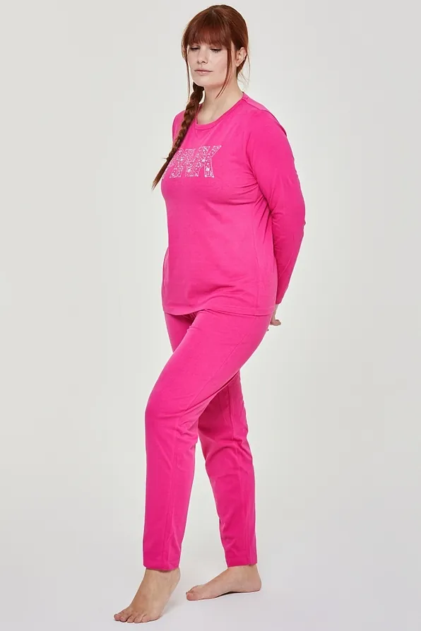 ΓΥΝΑΙΚΕΙΑ ΜΑΚΡΙΑ ΒΑΜΒΑΚΕΡΗ ΠΙΤΖΑΜΑ ΜΕ ΣΤΑΜΠΑ ΑΝΑΓΛΥΦΗ, ΜΕΤΑΛΙΖΕ, Ή ΤΡΟΥΚΣ - PJ VERBENA