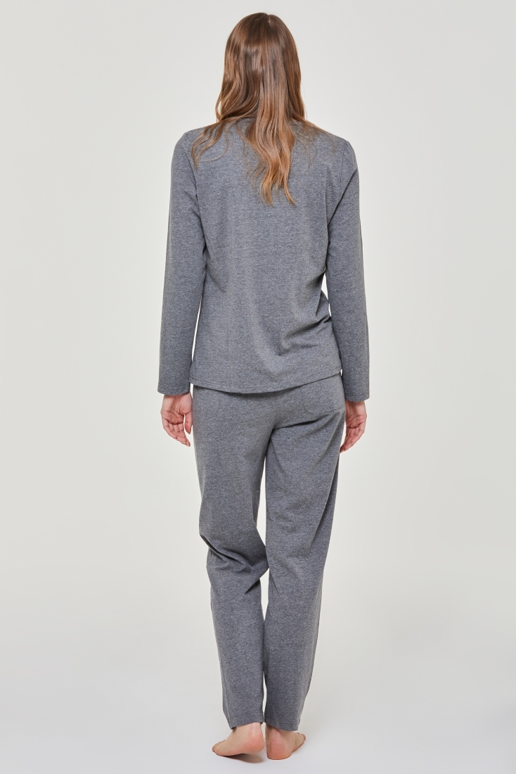 ΓΥΝΑΙΚΕΙΑ ΜΑΚΡΙΑ ΒΑΜΒΑΚΕΡΗ ΠΙΤΖΑΜΑ ΜΕ ΣΤΑΜΠΑ ΑΝΑΓΛΥΦΗ, ΜΕΤΑΛΙΖΕ, Ή ΤΡΟΥΚΣ - PJ VERBENA