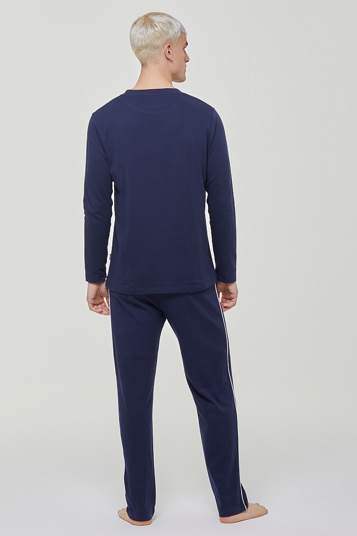 ΑΝΔΡΙΚΗ ΜΑΚΡΙΑ ΒΑΜΒΑΚΕΡΗ ΠΙΤΖΑΜΑ ΜΕ ΚΕΝΤΗΜΑ ΚΑΙ ΠΑΝΤΕΛΟΝΙ ΜΕ ΡΙΓΑ ΣΤΟ ΠΛΑΙ ΑΝΟΙΧΤΟ ΜΠΑΤΖΑΚΙ ΚΑΙ ΠΙΣΩ ΤΣΕΠΗ  - PJ YUCCA