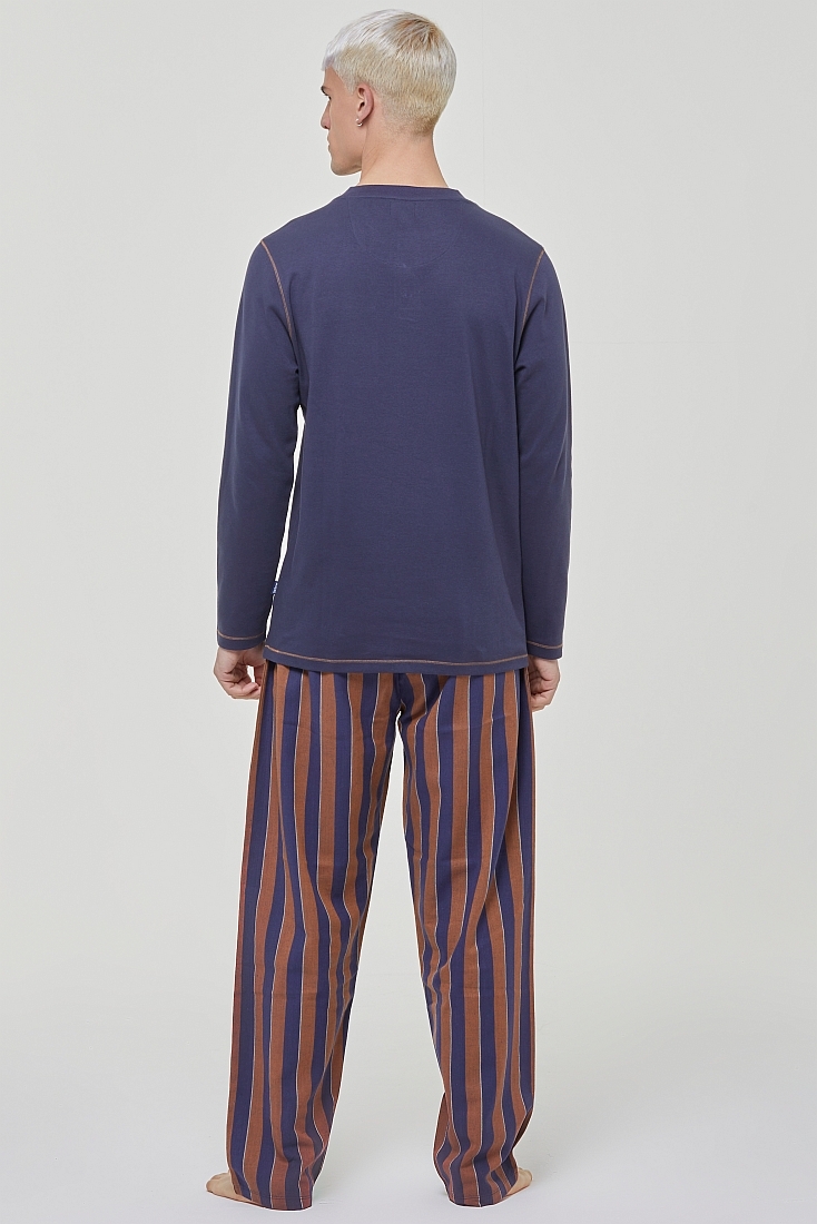 ΑΝΔΡΙΚΗ ΜΑΚΡΙΑ ΒΑΜΒΑΚΕΡΗ ΠΙΤΖΑΜΑ ΜΕ ΠΑΤΙΛΕΤΑ ΚΑΙ ΡΙΓΕ ΠΑΝΤΕΛΟΝΙ ΦΑΝΕΛΑ ΜΕ ΑΝΟΙΧΤΟ ΜΠΑΤΖΑΚΙ ΚΑΙ ΠΙΣΩ ΤΣΕΠΗ - PJ ZENZERO