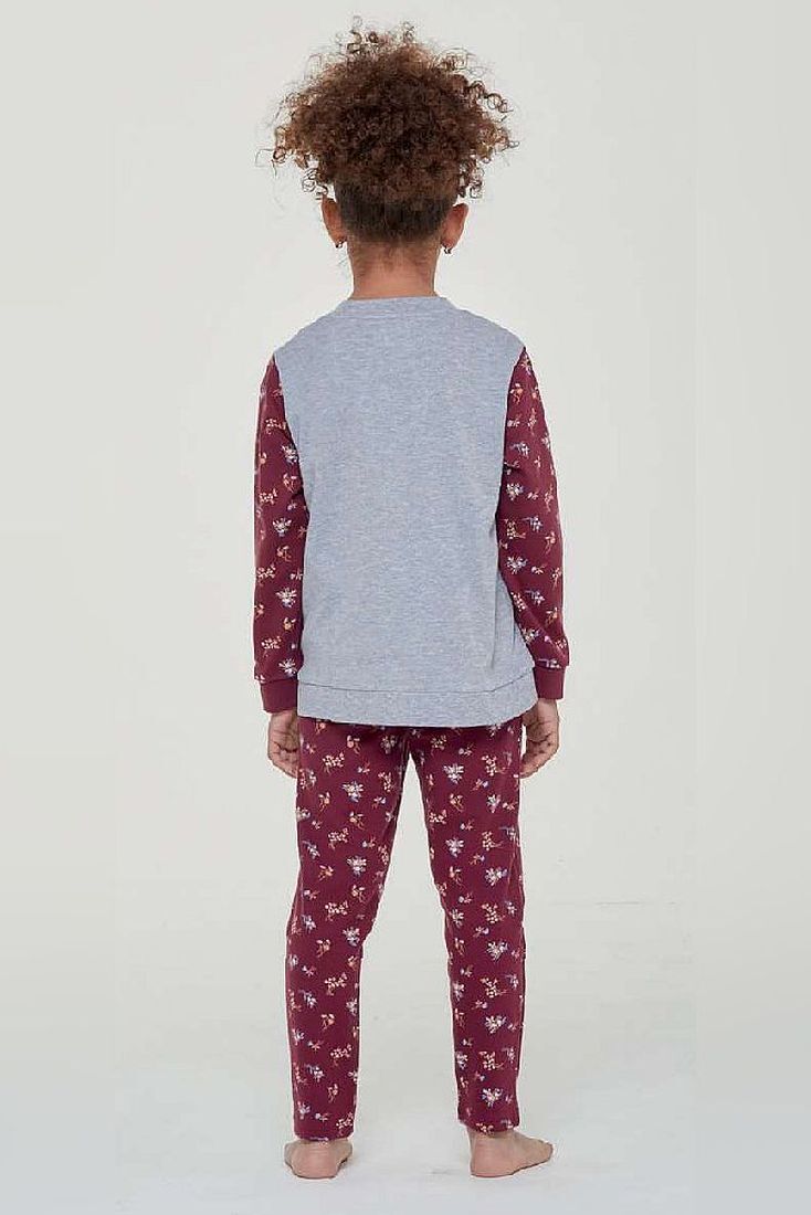 ΚΟΡΙΤΣΙΣΤΙΚΗ ΜΑΚΡΙΑ ΒΑΜΒΑΚΕΡΗ ΠΙΤΖΑΜΑ FLORAL ΜΕ ΑΝΑΓΛΥΦΟ ΜΠΟΥΚΛΕ ΤΥΠΩΜΑ ΚΑΙ ΜΠΑΤΖΑΚΙ ΧΩΡΙΣ ΛΑΣΤΙΧΟ - PJ ANDROMEDA