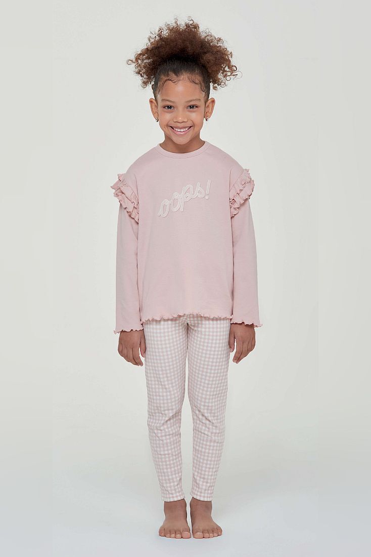 ΚΟΡΙΤΣΙΣΤΙΚΗ ΜΑΚΡΙΑ ΒΑΜΒΑΚΕΡΗ ΠΙΤΖΑΜΑ ΜΕ ΒΟΛΑΝ ΣΤΑ ΜΑΝΙΚΙΑ ΠΑΝΤΕΛΟΝΙ ΜΕ ΔΙΑΚΟΣΜΗΤΙΚΑ ΚΟΥΜΠΙΑ ΚΑΙ ΠΙΣΩ ΤΣΕΠΗ  - PJ AURA