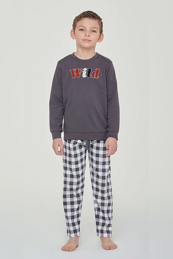 ΑΓΟΡΙΣΤΙΚΗ ΜΑΚΡΙΑ ΒΑΜΒΑΚΕΡΗ ΠΙΤΖΑΜΑ ΜΕ ΤΥΠΩΜΑ ΚΑΙ ΚΑΡΟ ΠΑΝΤΕΛΟΝΙ ΜΕ ΛΑΣΤΙΧΟ ΜΕΣΗΣ ΚΑΙ ΚΟΡΔΟΝΙ ΚΑΙ ΠΙΣΩ ΤΣΕΠΗ - PJ ELVIO