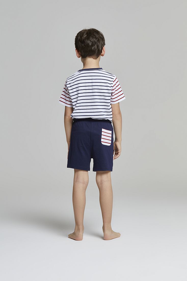 ΑΓΟΡΙΣΤΙΚΗ ΚΟΝΤΗ ΒΑΜΒΑΚΕΡΗ JERSEY ΠΙΤΖΑΜΑ ΜΕ ΠΙΣΩ ΤΣΕΠΗ ΡΙΓΕ ΣΧΕΔΙΟ ΚΑΙ ΣΤΑΜΠΑ ΠΥΞΙΔΑ -PJ SAMUELE