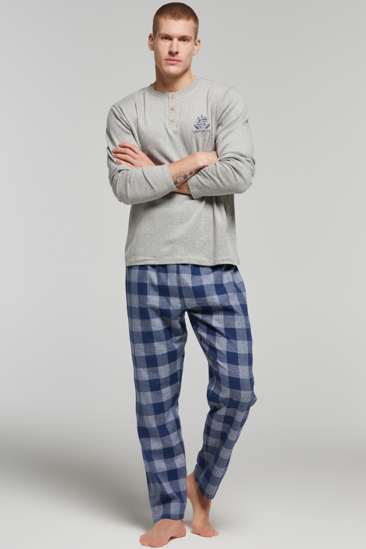 ΑΝΔΡΙΚΗ ΒΑΜΒΑΚΕΡΗ ΙΝΤΕΡΛΟΚ ΠΙΤΖΑΜΑ ΜΕ ΠΑΤΙΛΕΤΑ & ΚΑΡΟ Ή ΡΙΓΕ ΦΑΝΕΛΑ ΠΑΝΤΕΛΟΝΙ-PJ CRISTIAN