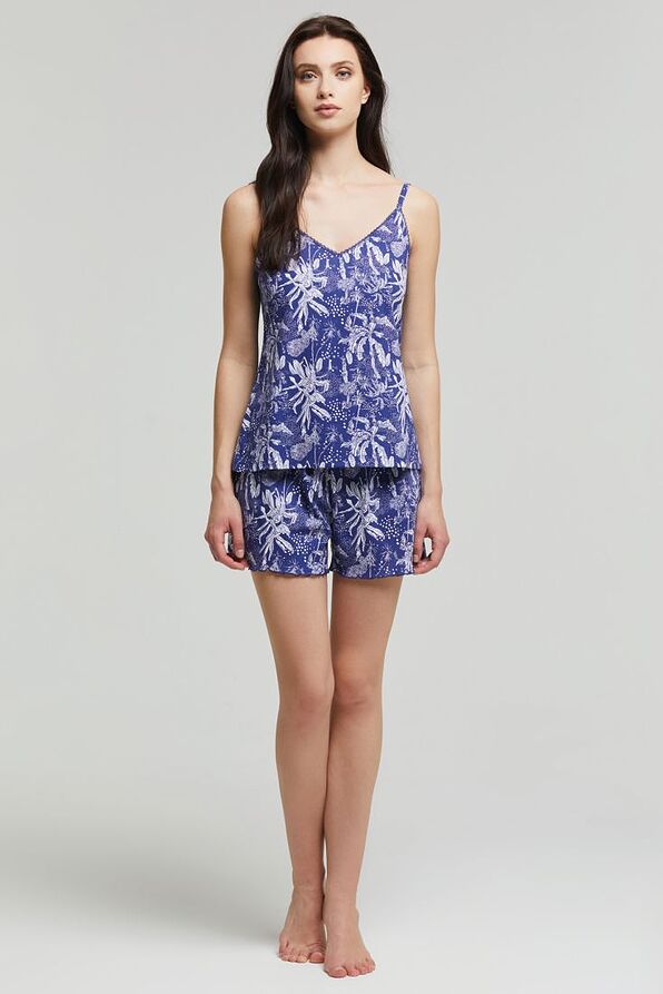 ΓΥΝΑΙΚΕΙΑ ΚΟΝΤΗ ΒΑΜΒΑΚΕΡΗ ΠΙΤΖΑΜΑ ΜΕ TROPICAL ΣΧΕΔΙΟ & ΠΙΣΩ ΤΣΕΠΗ-PJ MONICA