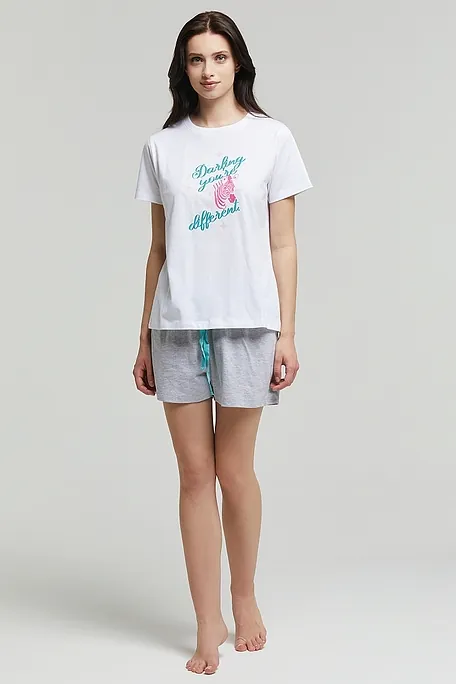 ΓΥΝΑΙΚΕΙΑ ΚΟΝΤΗ ΒΑΜΒΑΚΕΡΗ ΠΙΤΖΑΜΑ ΜΕ ΠΙΣΩ ΤΣΕΠΗ ΡΥΘΜΙΖΟΜΕΝΟ ΚΟΡΔΟΝΙ ΜΕΣΗΣ & ΜΠΛΟΥΖΑ ΜΕ GLITTER ΤΥΠΩΜΑ-PJ TANIA