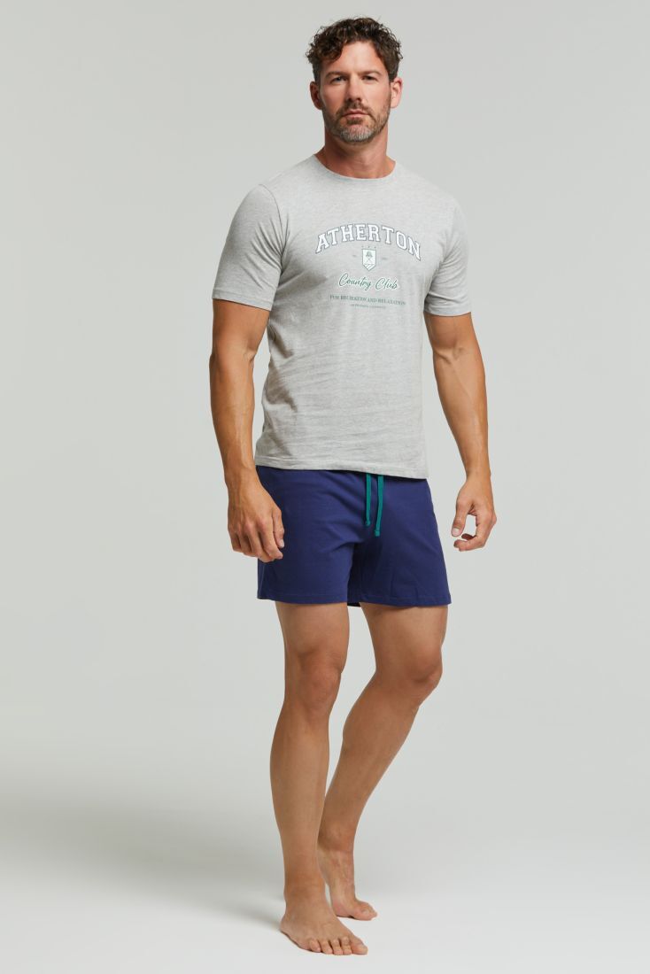 ΑΝΔΡΙΚΗ ΚΟΝΤΗ ΒΑΜΒΑΚΕΡΗ ΠΙΤΖΑΜΑ ΜΟΝΟΧΡΩΜΟ ΣΟΡΤΣ ΜΕ ΡΥΘΜΙΖΟΜΕΝΟ ΚΟΡΔΟΝΙ ΜΕΣΗΣ ΠΙΣΩ ΤΣΕΠΗ & ΜΠΛΟΥΖΑ ΜΕ ΤΥΠΩΜΑ-PJ WILL