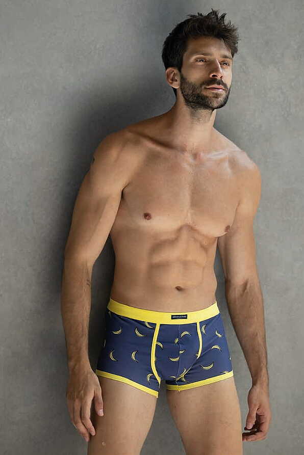 MAN COTTON BOXER INTERNAL WAISTBAND AND BANANA PATTERN