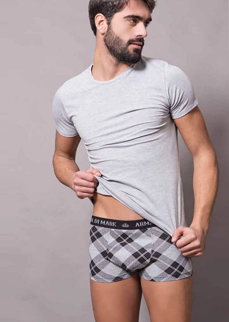 BOXER SERIE SCOZZESE -  ΑΝΔΡΙΚΟ ΒΑΜΒΑΚΕΡΟ BOXER ΜΕ ΕΞΩΤΕΡΙΚΟ ΛΑΣΤΙΧΟ ΚΑΙ ΣΧΕΔΙΟ