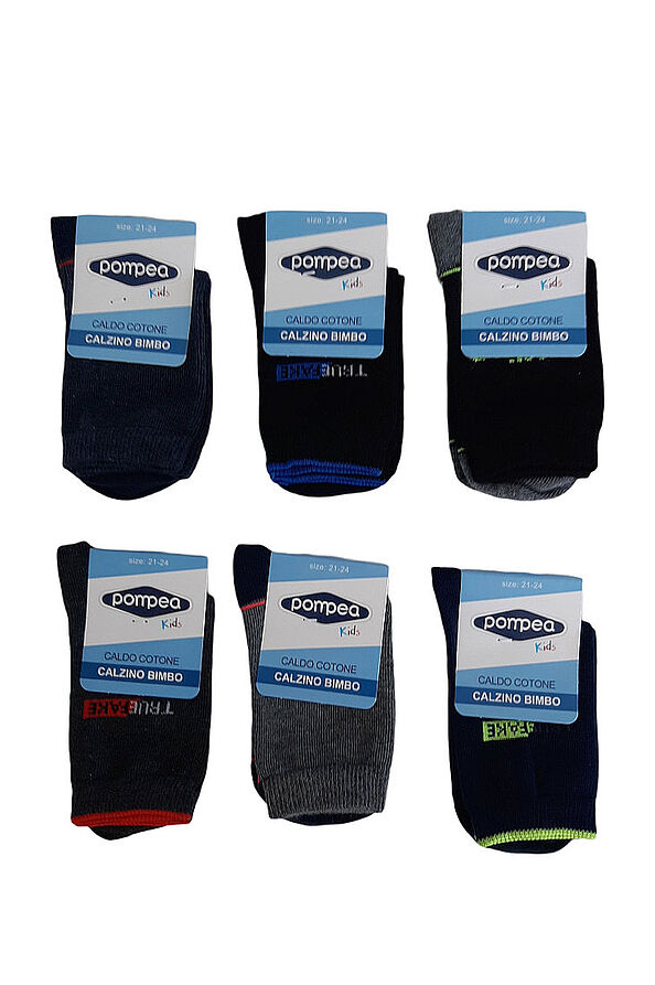 POMPEA BCZ-GIAPPONE - BOY'S COTTON SOCKS WITH FASHION MOTIF