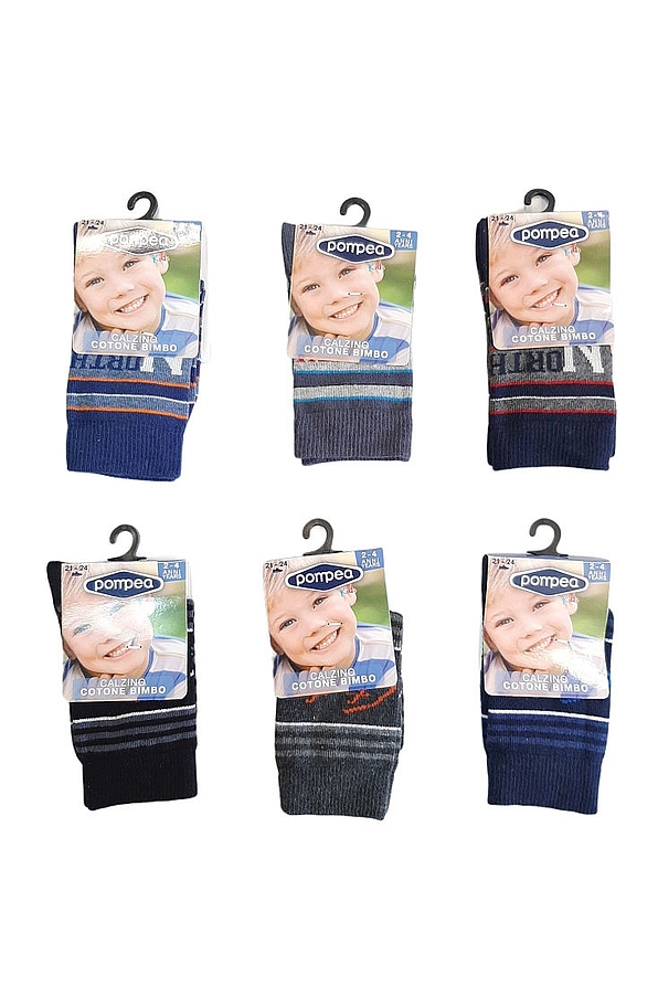 POMPEA BCZ-OBOE 18B - CALZINO BIMBO CALDO COTONE