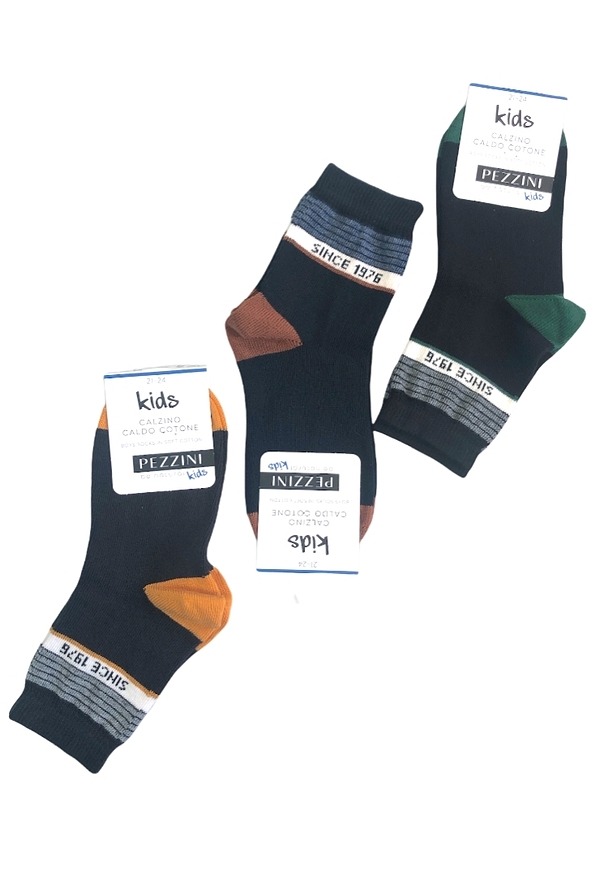 BOY COTTON FASHION SOCKS WITH MOTIF