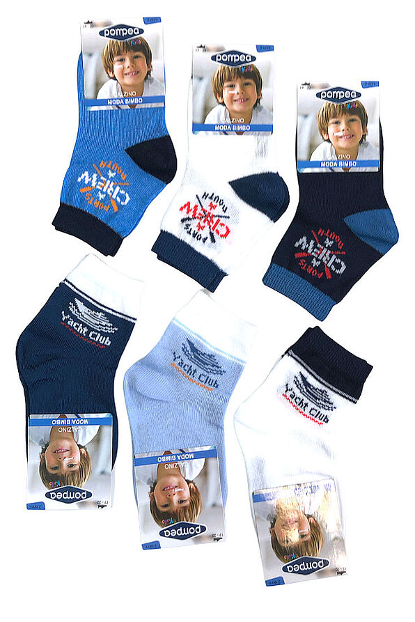 6-PACK SCUDO BOY MERCERIZED COTTON ANKLE SOCKS PLAIN