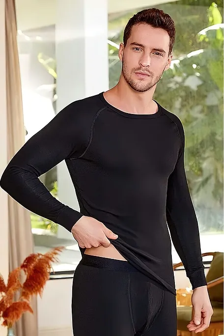 ΑΝΔΡΙΚΗ ΙΣΟΘΕΡΜΙΚΗ ΜΠΛΟΥΖΑ ΜΑΚΡΥ ΜΑΝΙΚΙ ΣΤΡΟΓΓΥΛΟΣ ΛΑΙΜΟΣ