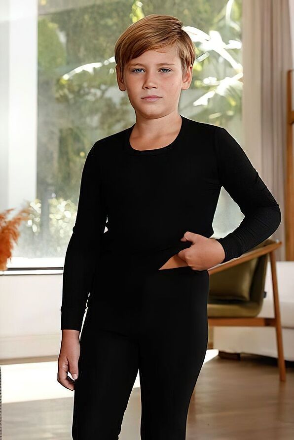 KIDS THERMAL BLOUSE LONG SLEEVES ROUND NECK
