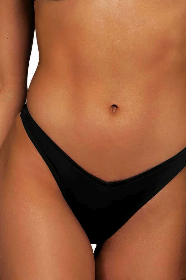 FASHION SOLIDS WOMAN BIKINI BOTTOMS V PULL-UP SLIP