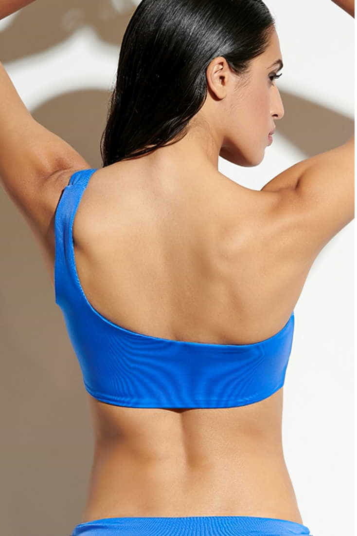 FASHION SOLIDS ΓΥΝΑΙΚΕΙΟ ΜΑΓΙΟ CROP ΤΟΠ ΜΕ ΈΝΑΝ ΩΜΟ