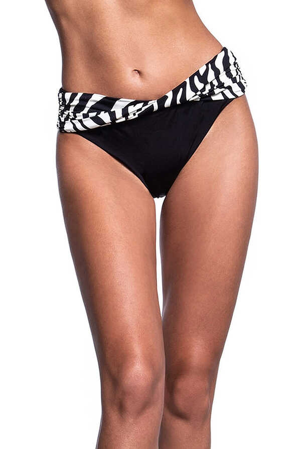ANIMALE WOMΑΝ BIKINI ΒΟΤΤΟΜ WITH ANIMAL FRONT PRINT HIGH WAISTED MODERATE COVERAGE