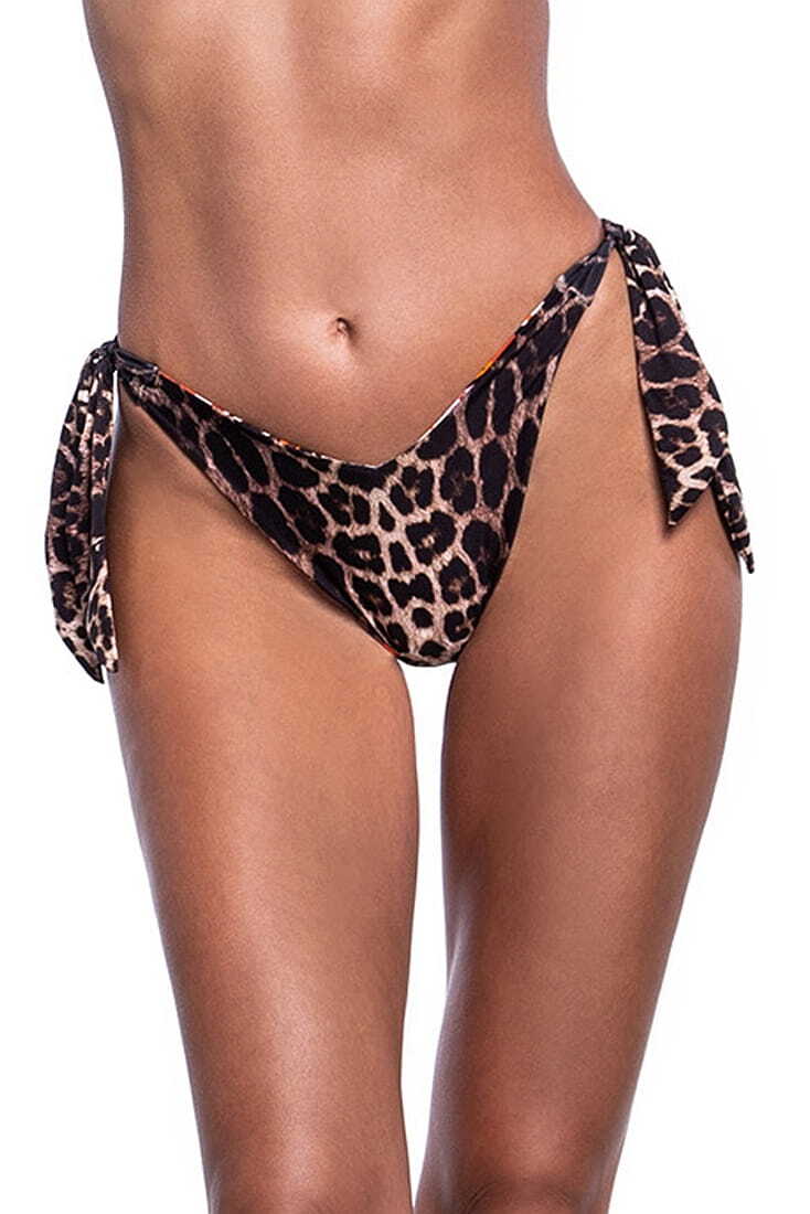 TROPICAL CHAOS ΓΥΝΑΙΚΕΙΟ ΜΑΓΙΟ BIKINI SLIP BRAZIL DOUBLE FACE ΜΕ TROPICAL Ή ANIMAL ΤΥΠΩΜΑ ΔΕΤΟ ΣΤΟ ΠΛΑΙ ΜΙΚΡΗΣ ΚΑΛΥΨΗΣ