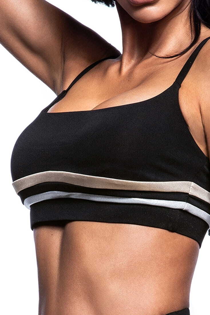 DONZI ΓΥΝΑΙΚΕΙΟ ΜΑΓΙΟ BIKINI TOP ΜΠΟΥΣΤΟ ΜΟΝΟΧΡΩΜΟ ΜΕ ΡΙΓΕΣ ΑΠΟΣΠΩΜΕΝΗ ΕΝΙΣΧΥΣΗ