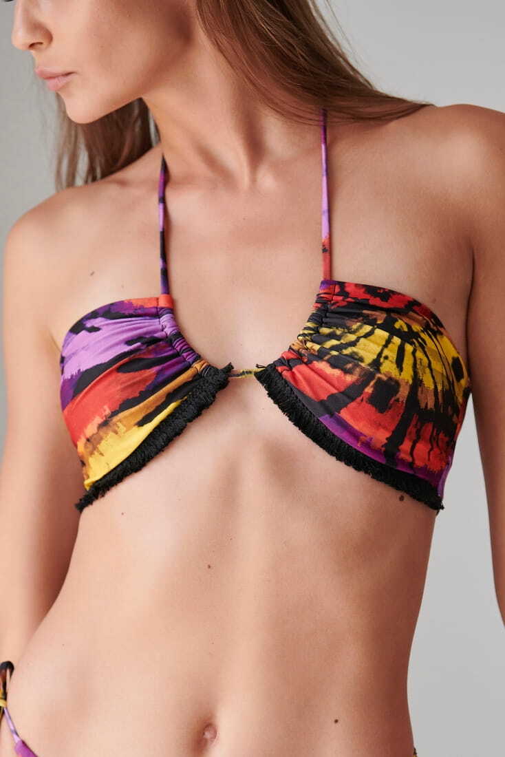 MIDNIGHT BATIK ΓΥΝΑΙΚΕΙΟ ΜΑΓΙΟ ΑΝΑΠΟΔΟ BIKINI TOP STRAPLESS ΜΕ ΤΥΠΩΜΑ ΚΙ ΑΠΟΣΠΩΜΕΝΗ ΕΝΙΣΧΥΣΗ