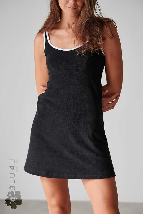 TERRY LOVE WOMΑΝ SHORT COTTON TERRY DRESS PLAIN