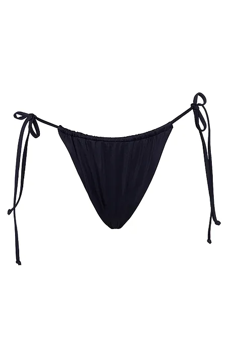 SOLIDS WOMAN BIKINI BOTTOM PLAIN WITH SIDE CORDS AND PARTIAL BACK COVERAGE