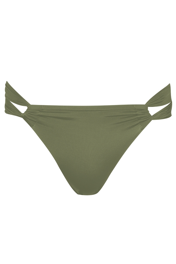 SOLIDS WOMAN BIKINI BOTTOM PLAIN WITH SIDE OPENINGS AND MODERATE BACK COVERAGE