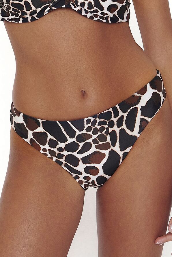 WOMAN BIKINI BOTTOM ANIMAL PRINT MODERATE BACK COVERAGE-OUT OF AFRICA