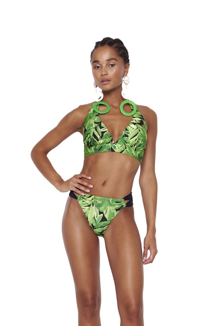 ΓΥΝΑΙΚΕΙΟ ΜΑΓΙΟ BIKINI TOP ΤΡΙΓΩΝΟ CUP D ΧΩΡΙΣ ΜΠΑΝΕΛΑ ΜΕ TROPICAL ΤΥΠΩΜΑ ΚΑΙ ΑΠΟΣΠΩΜΕΝΗ ΕΝΙΣΧΥΣΗ-GREEN PARTY