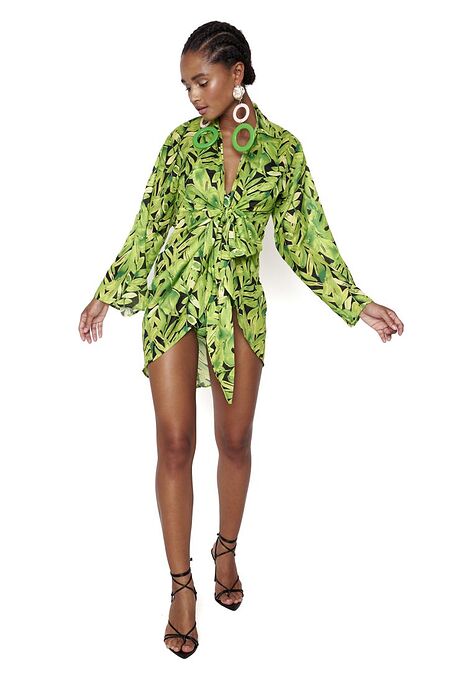 ΓΥΝΑΙΚΕΙΟ ΚΑΦΤΑΝΙ ΚΙΜΟΝΟ TROPICAL ΤΥΠΩΜΑ-GREEN PARTY