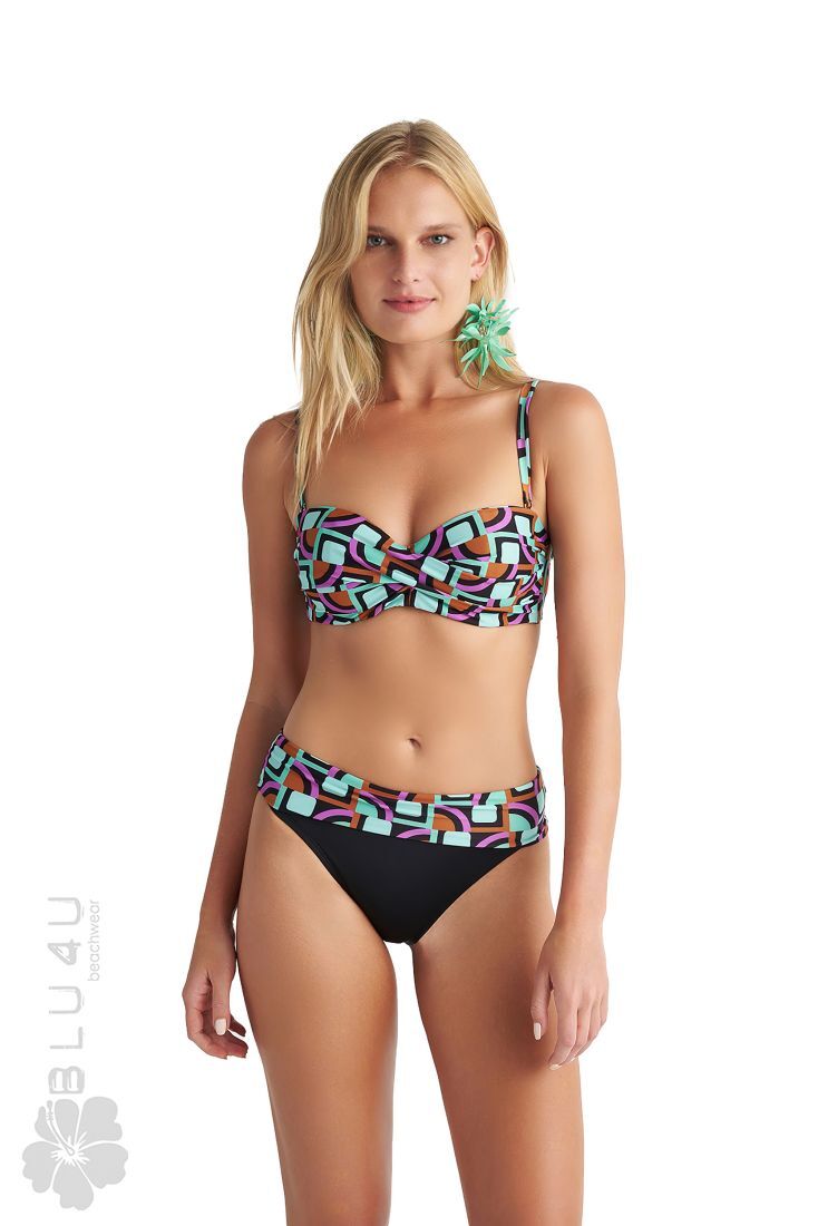 ΓΥΝΑΙΚΕΙΟ ΜΑΓΙΟ BIKINI SLIP ΜΕ ΜΠΑΣΚΑ ΜΕΣΑΙΑΣ ΠΙΣΩ ΚΑΛΥΨΗΣ ΓΕΩΜΕΤΡΙΚΟ ΤΥΠΩΜΑ-TRIVIA