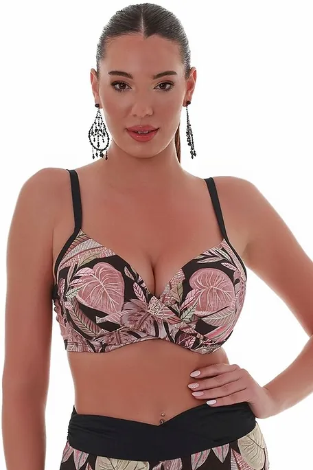 ΓΥΝΑΙΚΕΙΟ ΜΑΓΙΟ BIKINI TOP CUP E ΝΤΡΑΠΕ ΜΕ TROPICAL ΤΥΠΩΜΑ ΜΠΑΝΕΛΑ & ΜΑΛΑΚΗ ΕΝΙΣΧΥΣΗ-CHIC CLASSIC