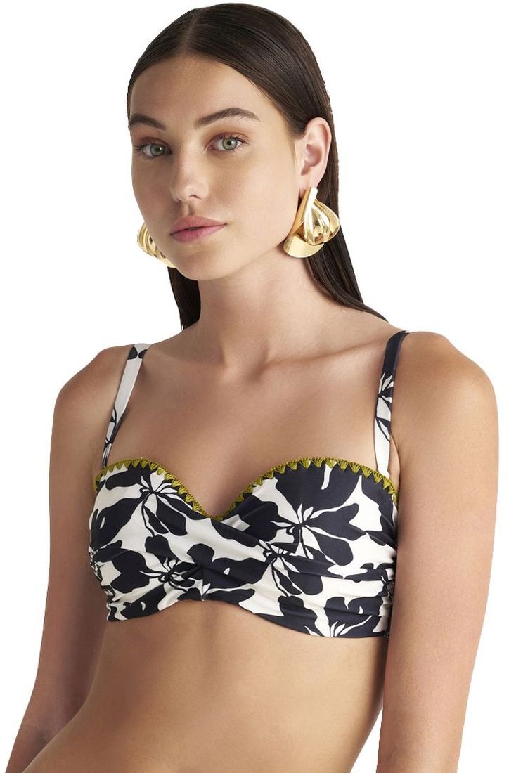 ΓΥΝΑΙΚΕΙΟ BIKINI TOP STRAPLESS CUP D ΜΕ ΕΝΙΣΧΥΣΗ ΜΠΑΝΕΛΑ ΣΙΛΙΚΟΝΗ & FLORAL ΤΥΠΩΜΑ-TRIBAL JUNGLE