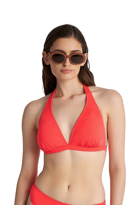 ΓΥΝΑΙΚΕΙΟ ΜΑΓΙΟ BIKINI ΤΟΠ ΤΡΙΓΩΝΟ ΜΟΝΟΧΡΩΜΟ CUP D ΜΕ ΑΠΟΣΠΩΜΕΝΗ ΕΝΙΣΧΥΣΗ ΧΩΡΙΣ ΜΠΑΝΕΛΑ-SOLIDS