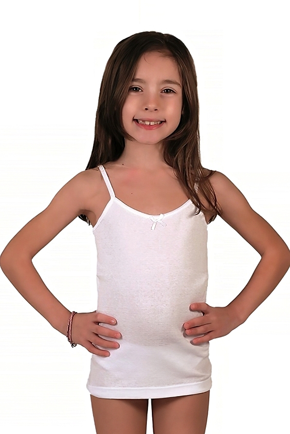 GIRLS COTTON T-SHIRT WITH SPAGHETTI STRAPS VEST