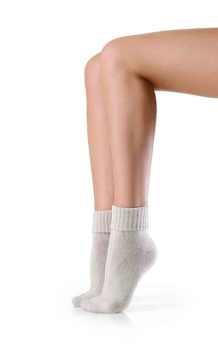 COCCOLINA RISVOLTINA WOMAN ACRYLIC SOCKS ULTRA SOFT TURNOVER TOPS