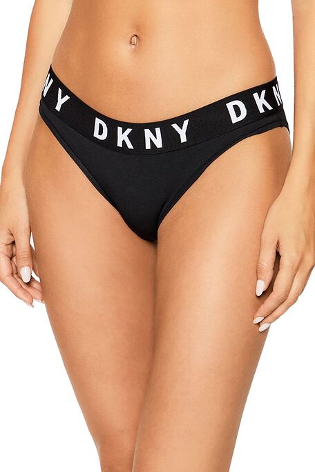 DKNY WOMAN COTTON MODAL KNICKERS WITH EXTERNAL WAISTBAND AND DKNY LOGO - COSY BOYFRIEND