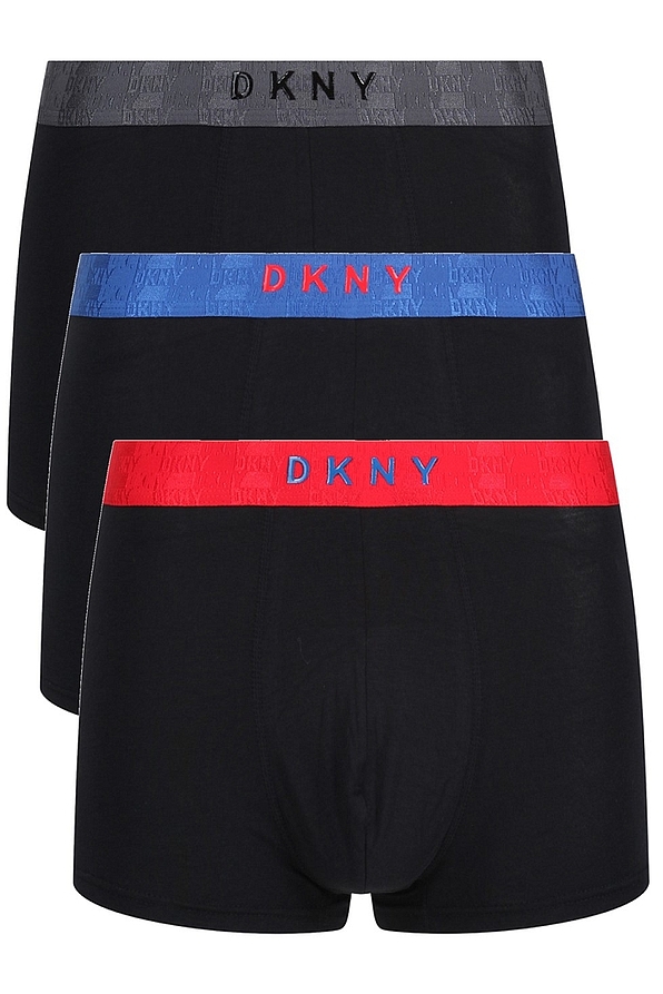 DKNY 3-PACK MEN MODAL COTTON BOXER WITH COLORFUL EXTERNAL WAISTBAND AND DKNY LOGO - PASCO
