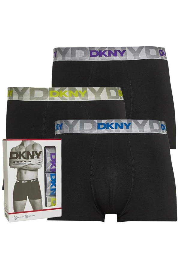 DKNY 3-PACK ΑΝΔΡΙΚΟ ΒΑΜΒΑΚΕΡΟ BOXER ΜΕ ΕΞΩΤΕΡΙΚΟ ΛΑΣΤΙΧΟ ΚΑΙ ΧΡΩΜΑΤΙΣΤΟ LOGO DKNY-LLOYD