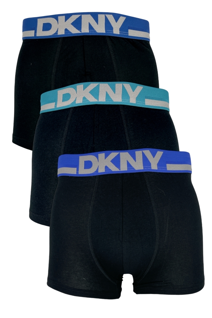 DKNY 3-PACK ΑΝΔΡΙΚΟ ΒΑΜΒΑΚΕΡΟ BOXER ΜΕ ΧΡΩΜΑΤΙΣΤΟ ΕΞΩΤΕΡΙΚΟ ΛΑΣΤΙΧΟ ΚΑΙ LOGO DKNY-COLE